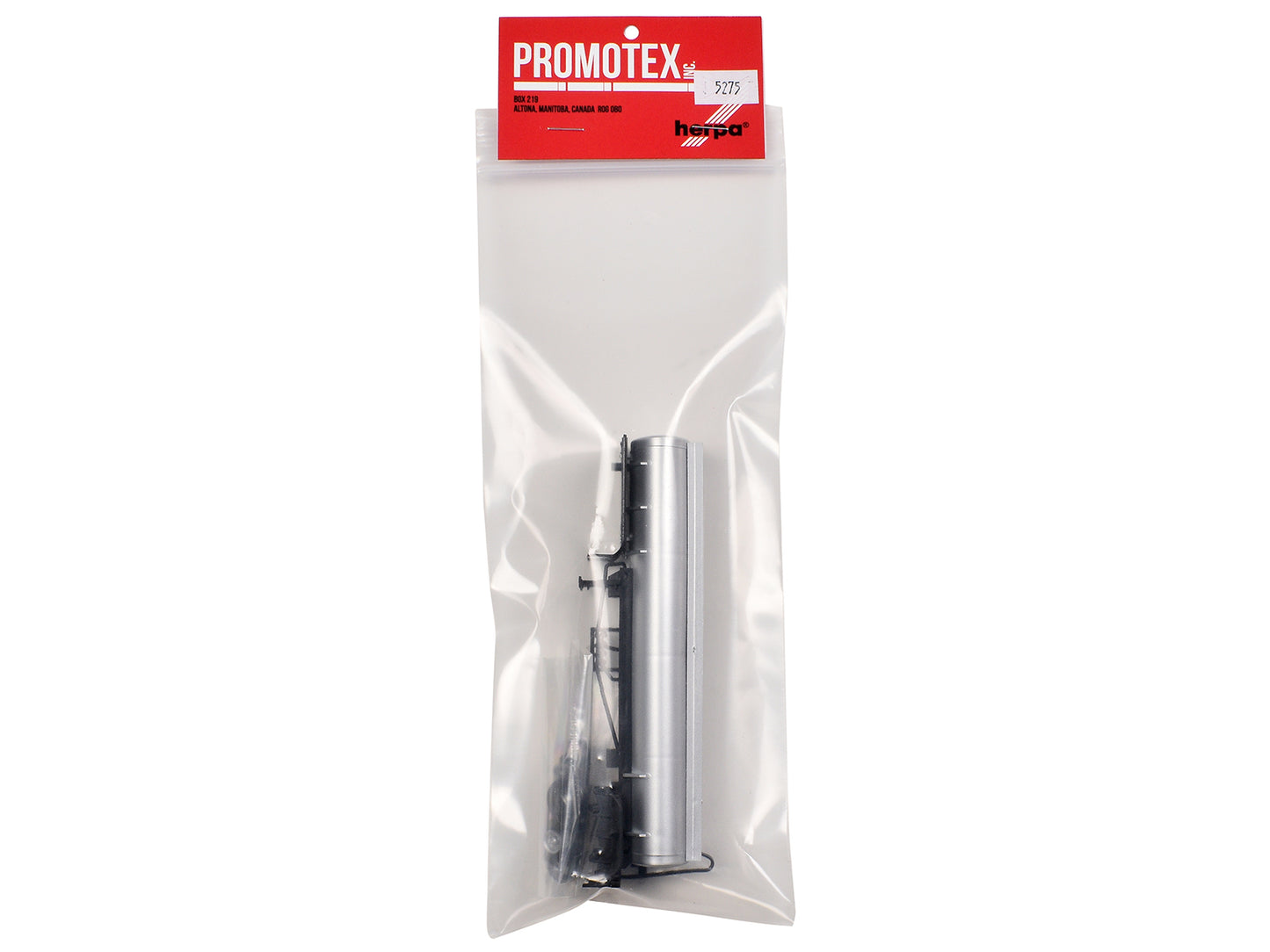 Elliptical Tanker Trailer Silver 1/87 (HO) Plastic Model by Promotex