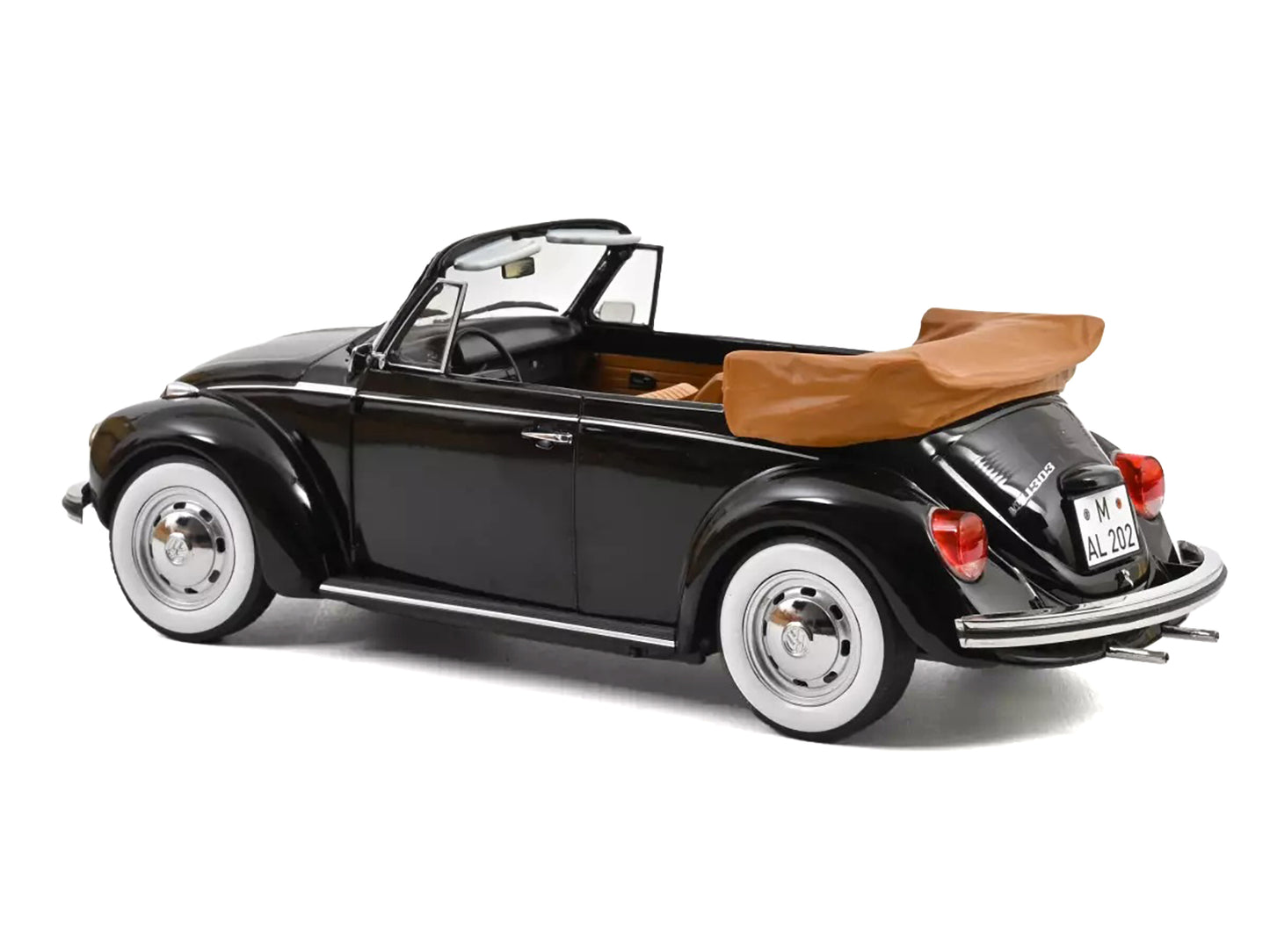 1973 Volkswagen 1303 Cabriolet Black 1/18 Diecast Model Car by Norev