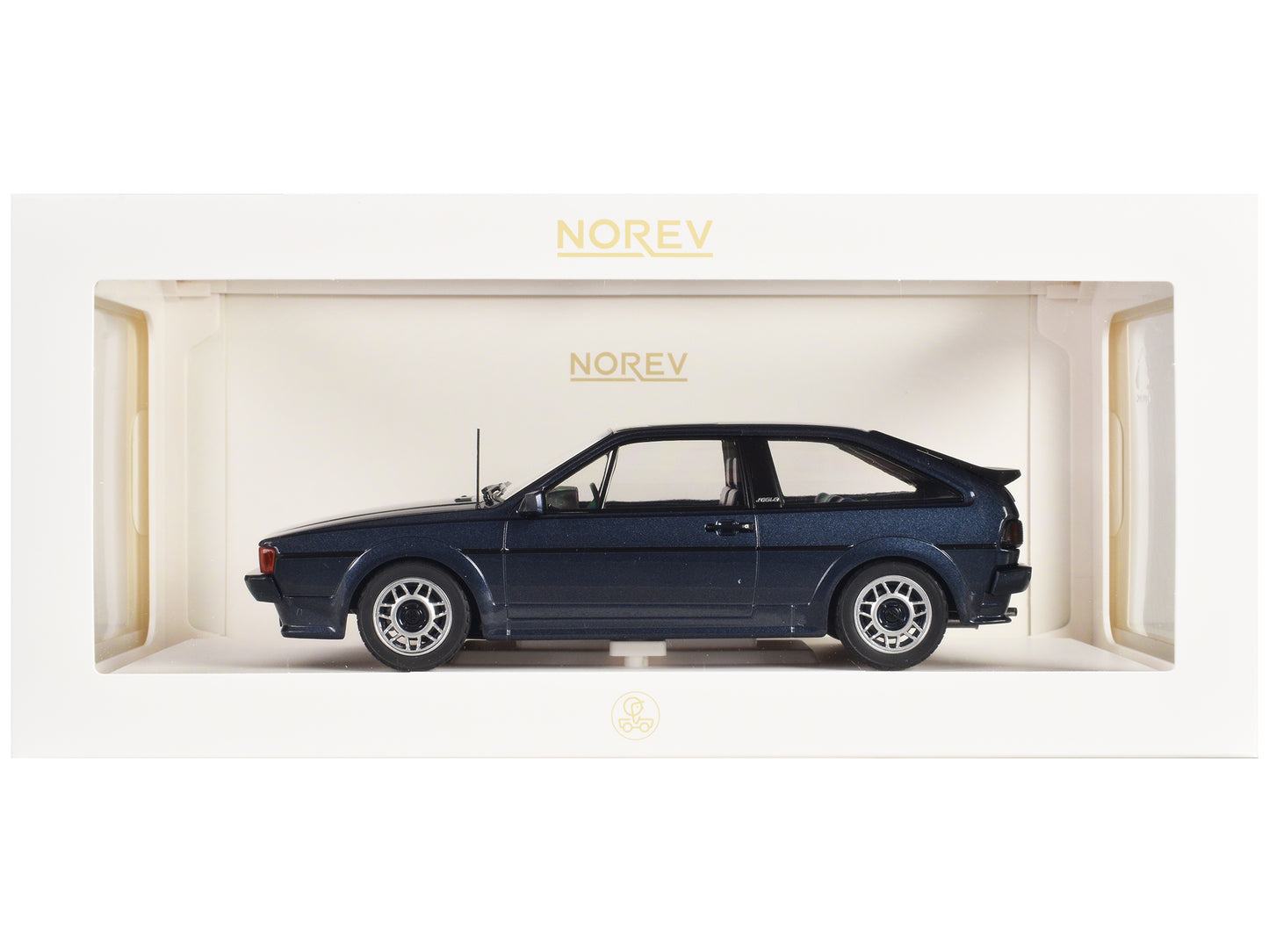 1987 Volkswagen Scirocco Scala Helios Blue Metallic 1/18 Diecast Model Car by Norev