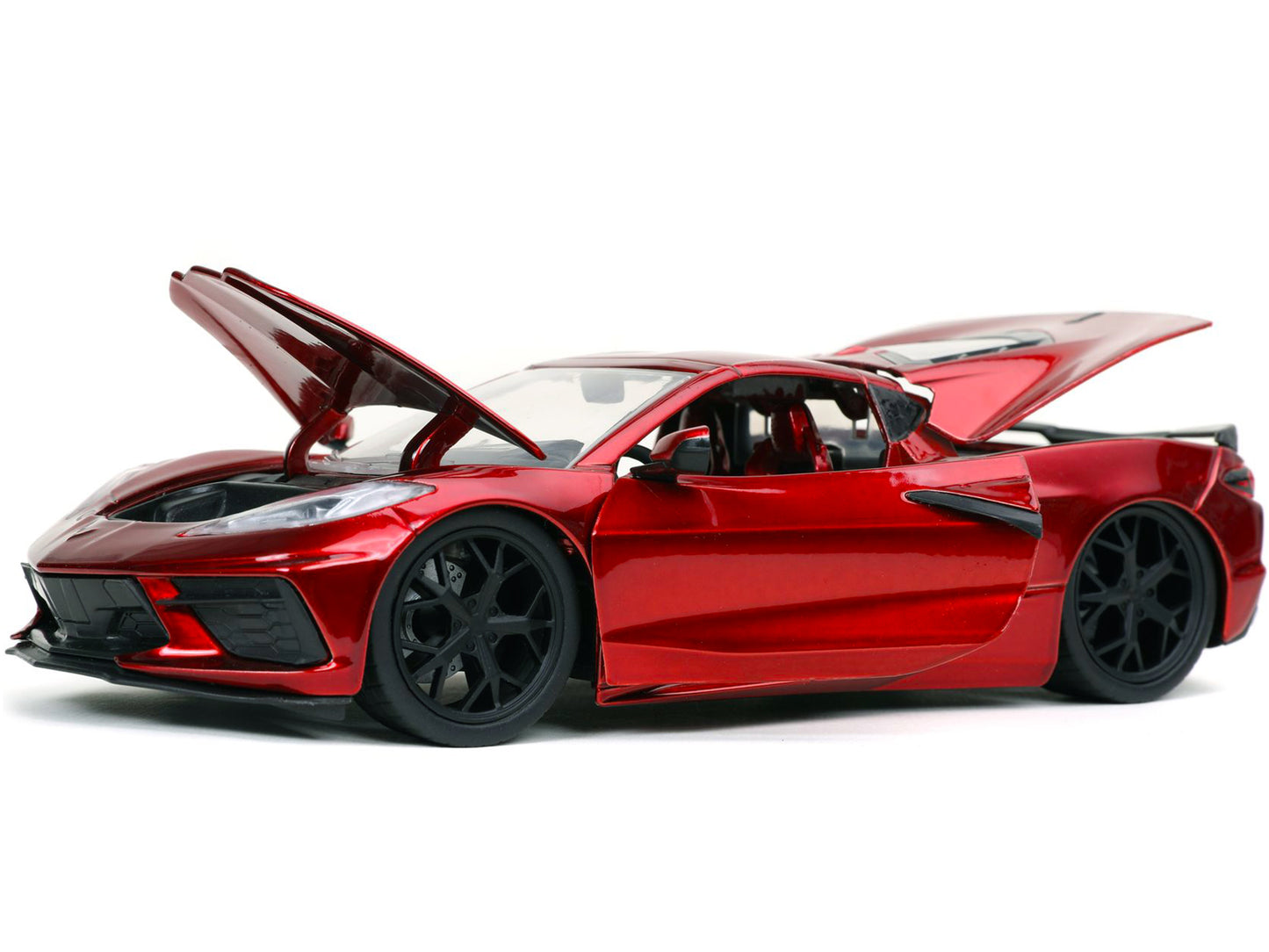 2020 Chevrolet Corvette Stingray C8 Candy Red "Bigtime Muscle" 1/24 Diecast Model Car by Jada