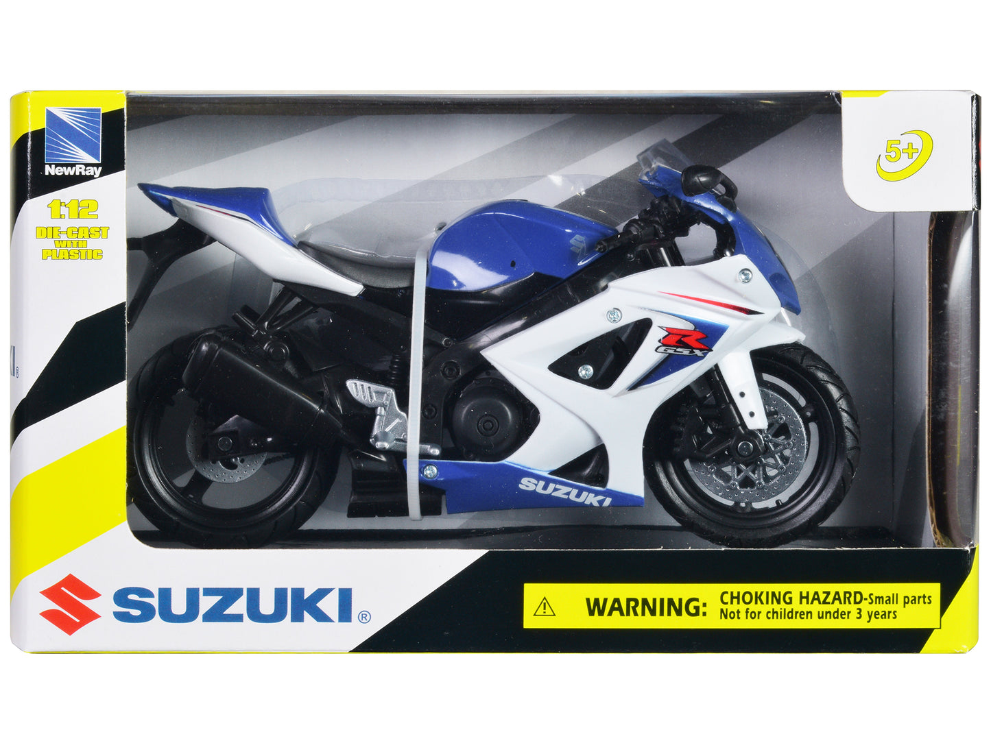 2008 Suzuki GSX-R1000 Blue Bike Motorcycle 1/12 by New Ray