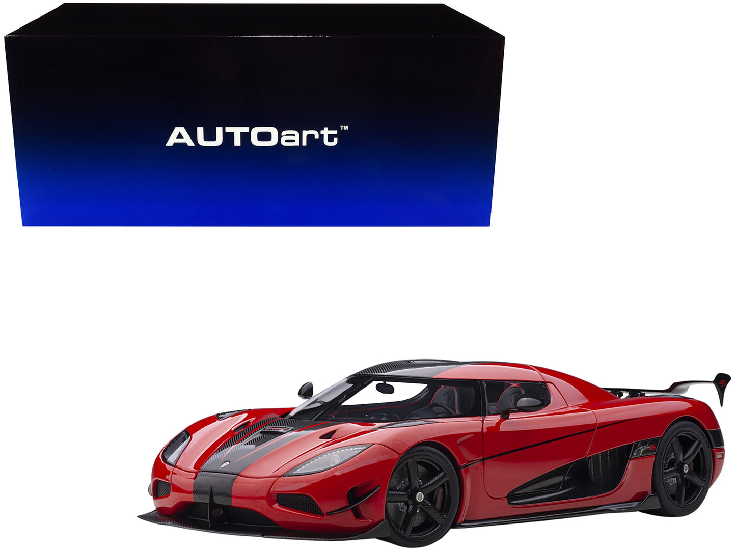 Koenigsegg Agera RS Chili Red with Black Accents 1/18 Model Car by Autoart