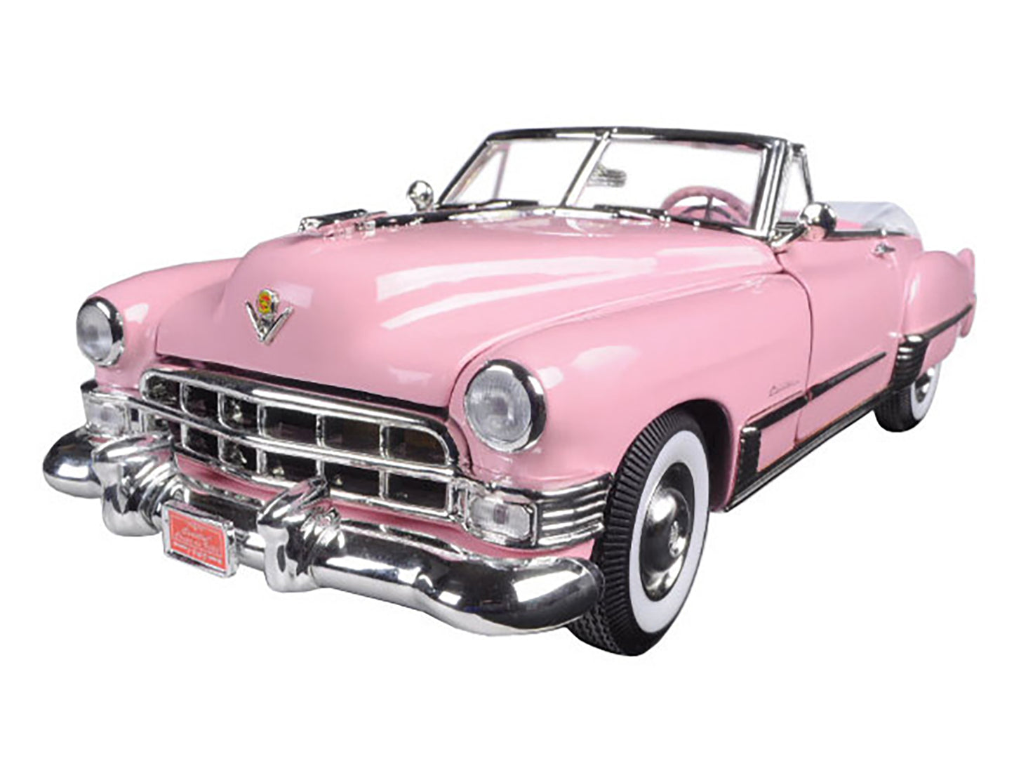 1949 Cadillac Coupe DeVille Convertible Pink 1/18 Diecast Model Car by Road Signature