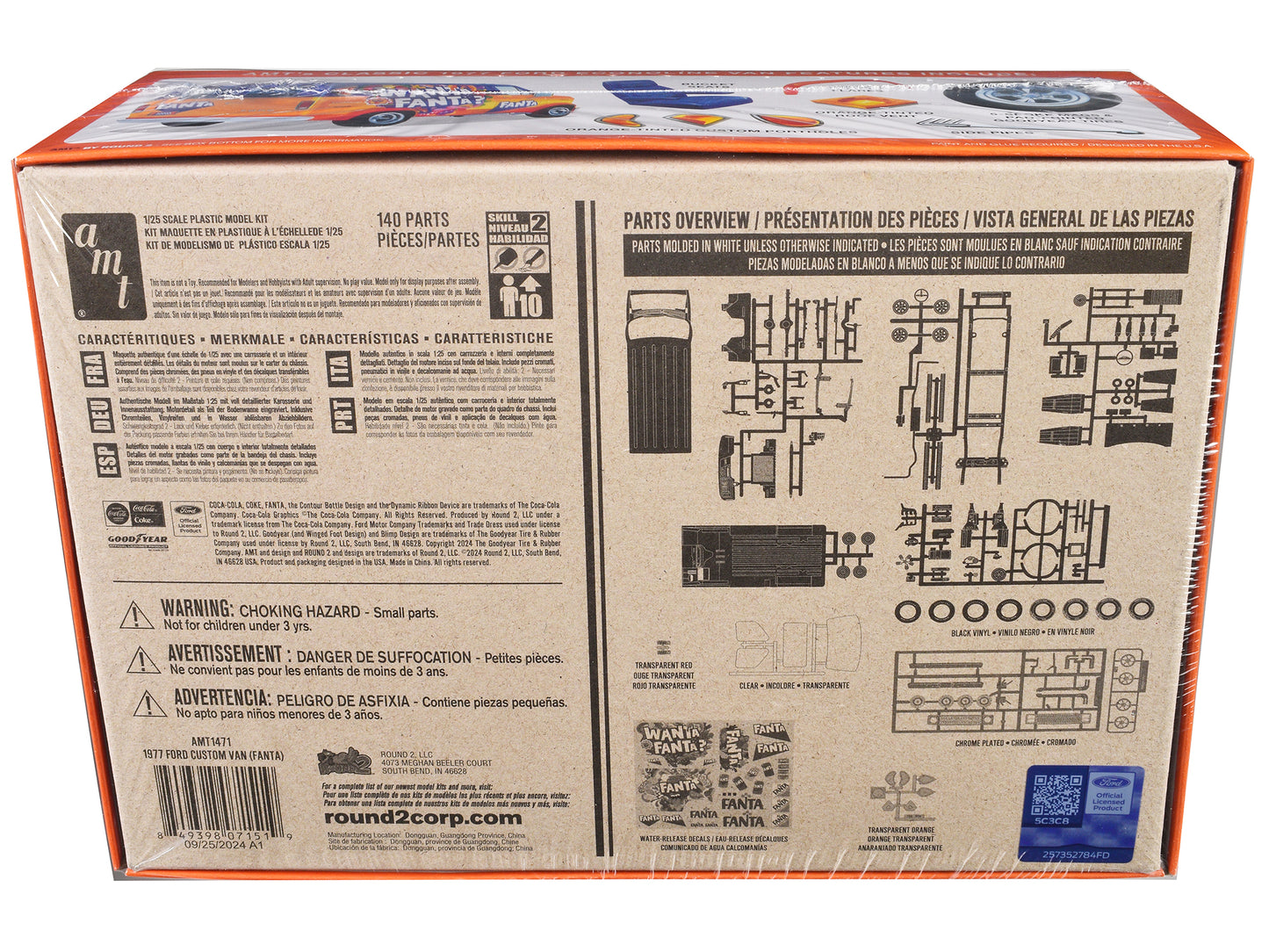 Skill 2 Model Kit 1977 Ford Custom Van "Fanta" 1/25 Scale Model by AMT