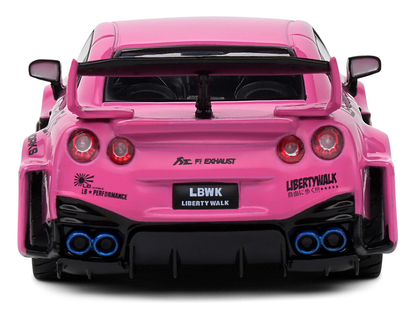 2019 Nissan GT-R (R35) LB-Silhouette Works RHD (Right Hand Drive) Pink with Graphics 1/43 Diecast Model Car by Solido