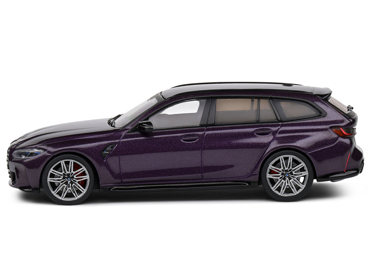 2023 BMW M3 Touring (G81) Competition Daytona Violet Metallic with Black Top 1/43 Diecast Model Car by Solido