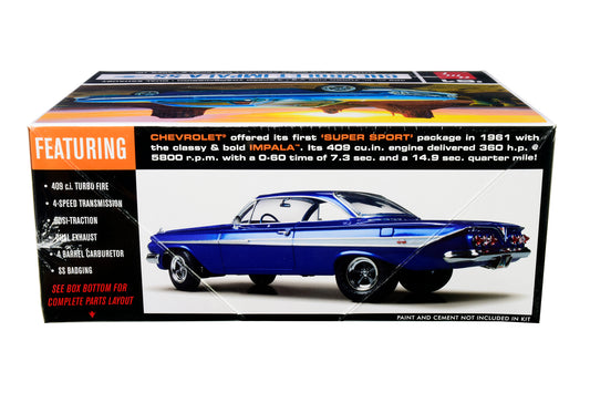 Skill 2 Model Kit 1961 Chevrolet Impala SS 1/25 Scale Model by AMT