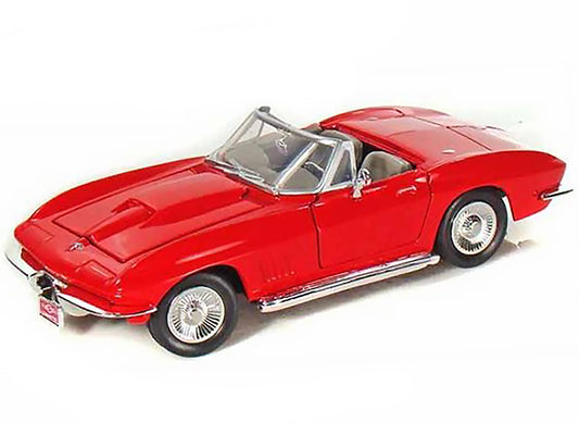 1967 Chevrolet Corvette Convertible Red 1/24 Diecast Model Car by Motormax