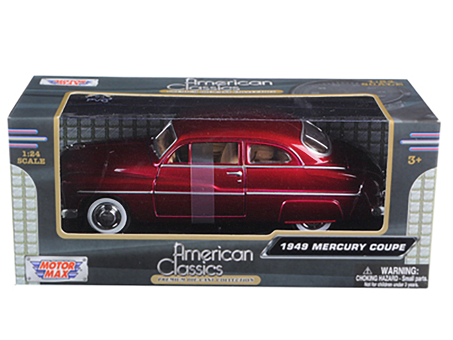 1949 Mercury Red 1/24 Diecast Model Car by Motormax