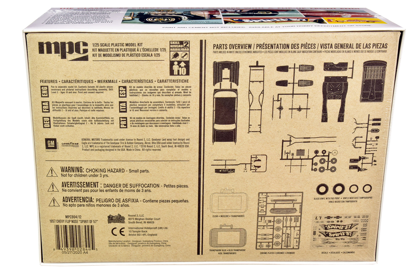 Skill 2 Model Kit 1957 Chevrolet Gasser Flip Nose "Spirit of 57" 1/25 Scale Model by MPC