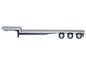 48ft 3-Axle Drop Deck Trailer with Chrome Wheels and Silver Top 1/87 (HO) Plastic Model by Promotex