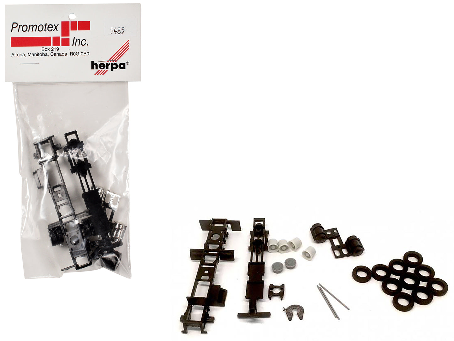 Long Chassis Kit for Kenworth Peterbilt and GMC Cabs 1/87 (HO) Plastic Model by Promotex