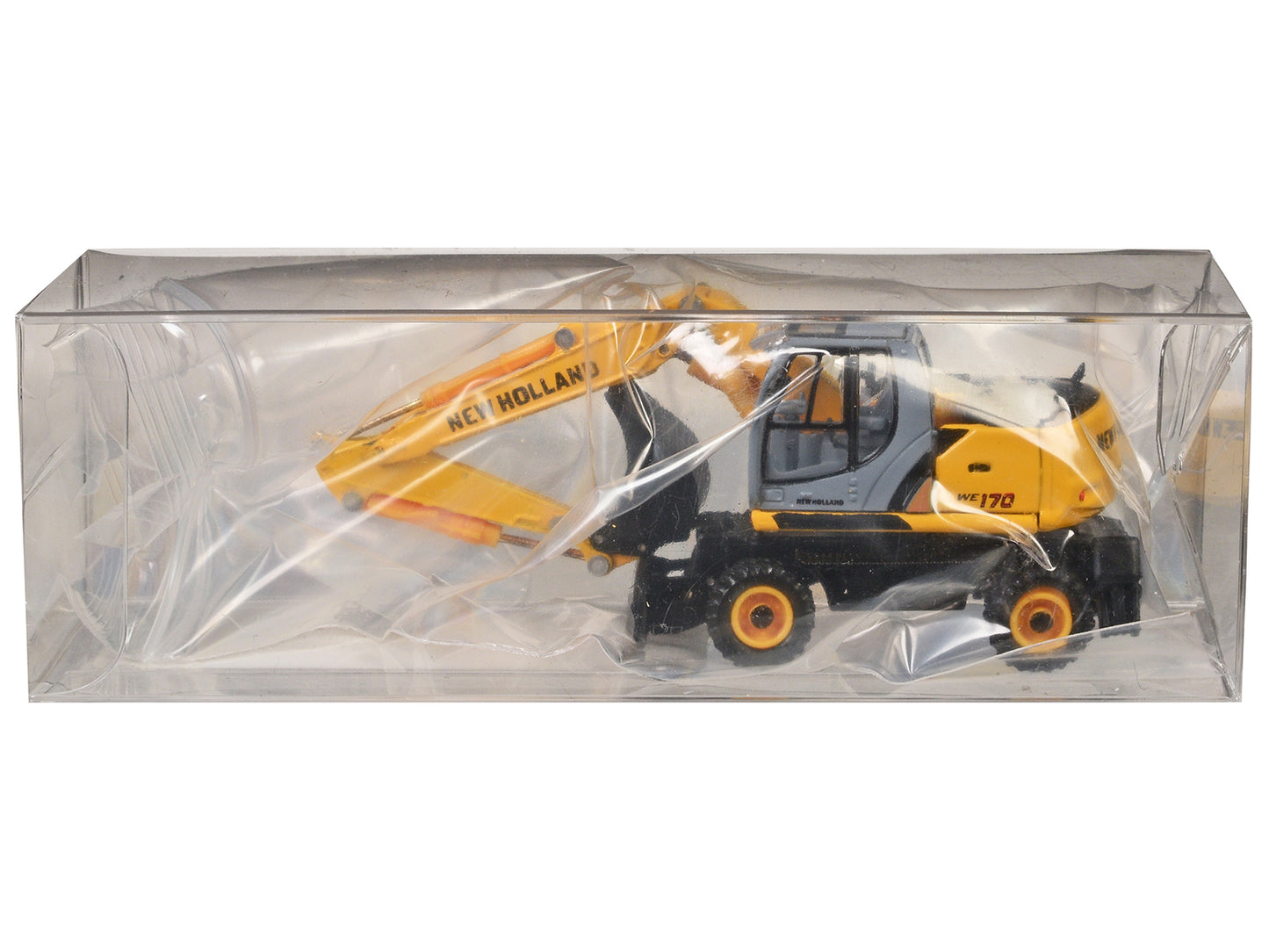 New Holland WE170 Wheeled Excavator Yellow 1/87 (HO) Diecast Model by Promotex