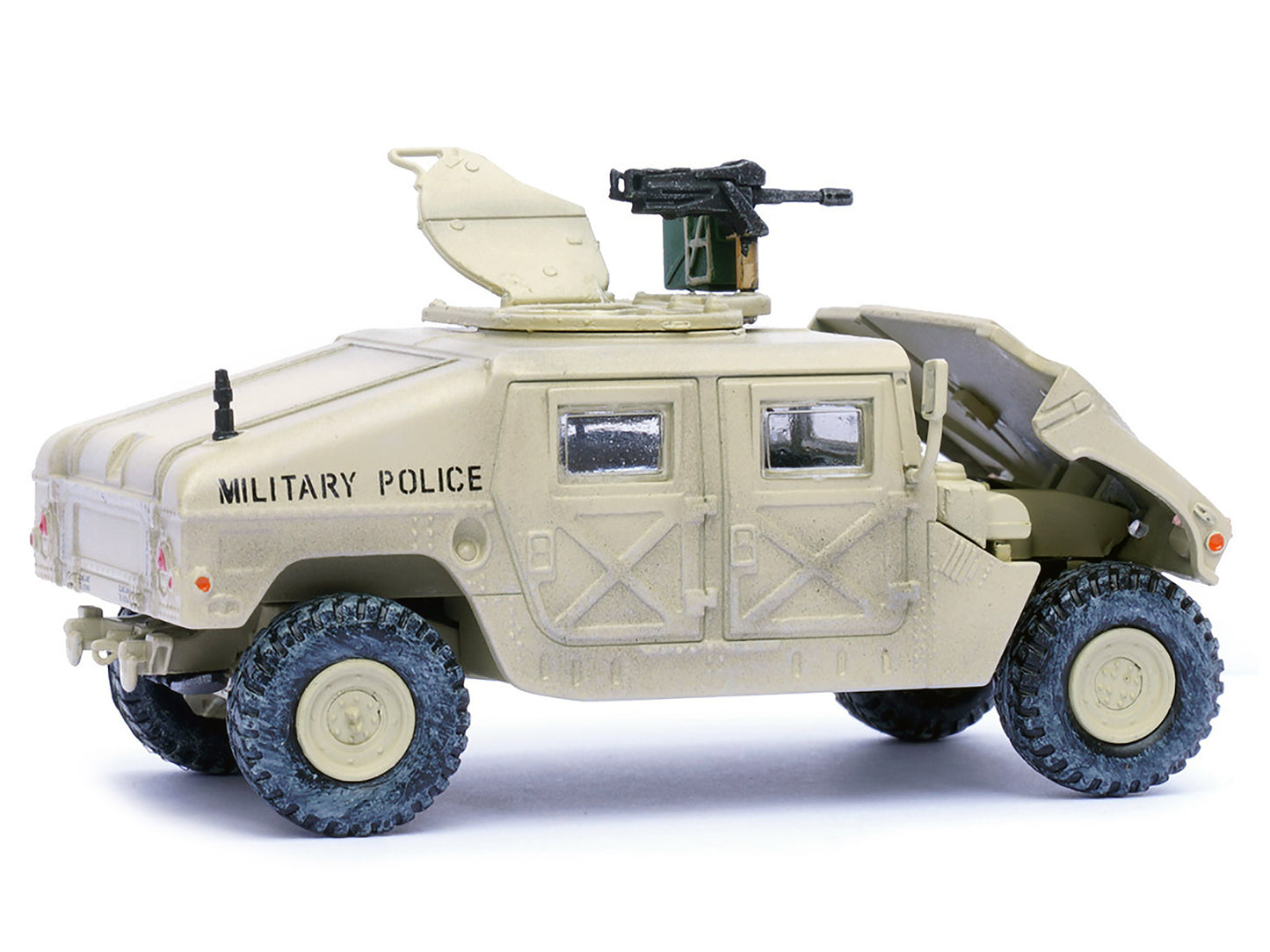 M988 Modern 4×4 Utility Vehicle with Grenade Launcher Desert Sand "Military Police 4th Traffic Platoon A company 92nd MP Battalion 89th MP Brigade Ad Daman Saudi Arabia Gulf War" (1990) "Military Miniature" Series 1/64 Diecast Model by Panzerkampf