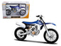 Yamaha YZ450F Blue and White 1/12 Diecast Motorcycle Model by Maisto