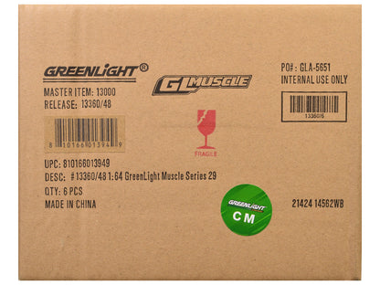 "GreenLight Muscle" Set of 6 pieces Series 29 1/64 Diecast Model Cars by Greenlight