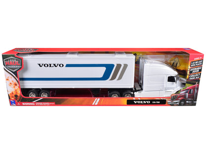 Volvo VN-780 Truck with Dry Van Trailer White "Long Haul Truckers" Series 1/32 Diecast Model by New Ray
