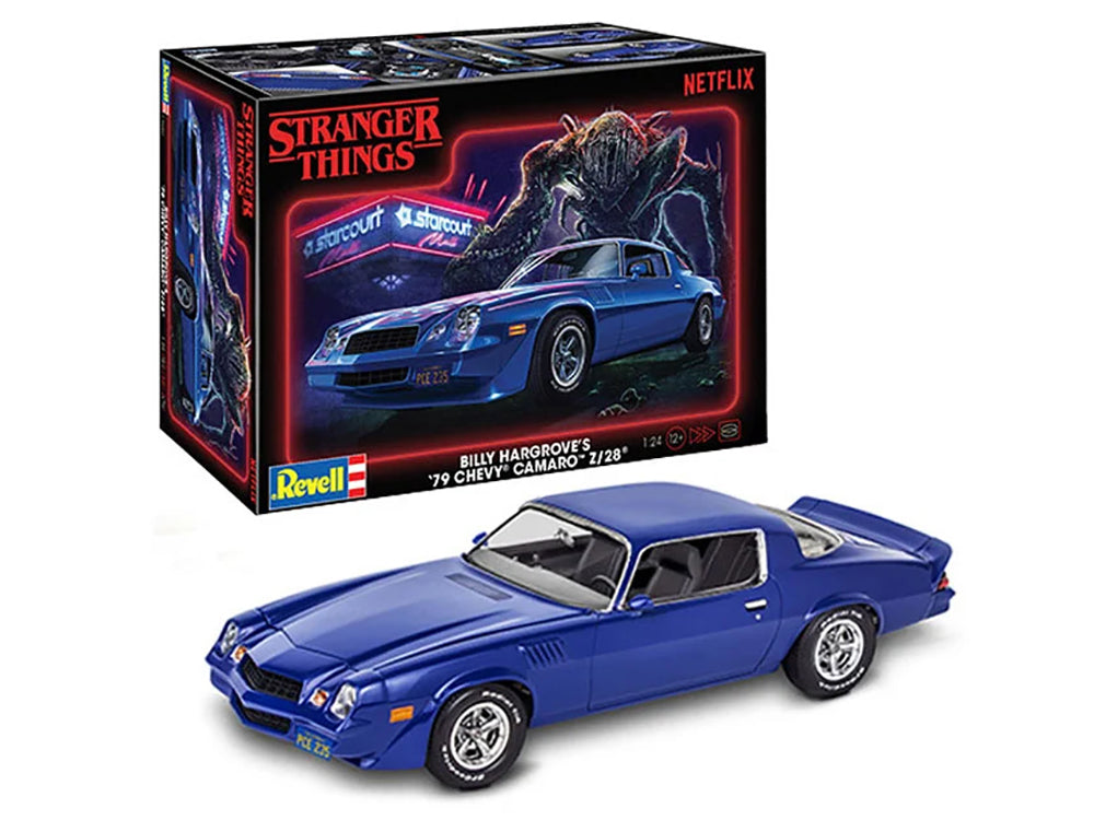 Level 4 Model Kit Billy Hargrove’s 1979 Chevrolet Camaro Z/28 "Stranger Things" (2016-Current) TV Series 1/24 Scale Model by Revell