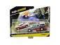 1957 Chevrolet Bel Air Gasser #786 Silver and Red with Ramp Tow Truck "Elite Transport" 1/64 Diecast Models by Maisto