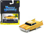 Gene Winfield’s 1961 Cadillac Maybelline Yellow Metallic with White Stripes 1/64 Diecast Model Car by Muscle Machines