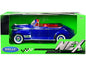 1941 Chevrolet Special Deluxe Convertible Blue Metallic with Red Interior "NEX Models" 1/24 Diecast Model Car by Welly