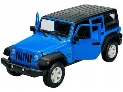 2015 Jeep Wrangler Unlimited Blue with Black Top "SE Trucks" Series 1/24 Diecast Model Car by Maisto