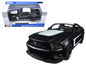 2012 Ford Mustang Boss 302 Matt Black and White 1/24 Diecast Model Car by Maisto