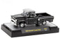 1958 Chevrolet Cameo Pickup Truck Black Metallic with Graphics and Gray Top "Lowriders" Limited Edition to 5500 pieces Worldwide 1/64 Diecast Model Car by M2 Machines