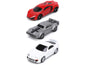 "Fast & Furious" Movie 3 piece Set Series 4 "Nano Hollywood Rides" Series Diecast Model Cars by Jada