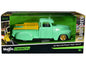 1950 Chevrolet 3100 Pickup Truck Lowrider Light Green with Gold Wheels "Lowriders" Series 1/24 Diecast Model Car by Maisto