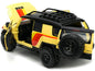 Toyota FJ Cruiser #938 Cream with Matt Black Top with Roof Rack and Stripes "KC Hilites" with Extra Wheels "Just Trucks" Series 1/24 Diecast Model Car by Jada