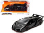 Lamborghini Veneno Matt Black "Hyper-Spec" Series 1/24 Diecast Model Car by Jada