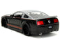 2008 Ford Shelby Mustang GT-500KR Silver and Black with Red Stripes "Bigtime Muscle" Series 1/24 Diecast Model Car by Jada