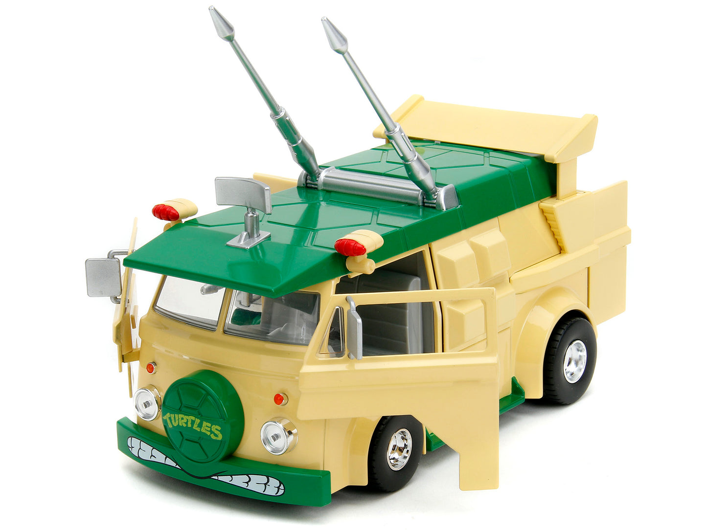Party Wagon Green and Beige and Donatello Diecast Figure "Teenage Mutant Ninja Turtles" "Hollywood Rides" Series Diecast Model by Jada