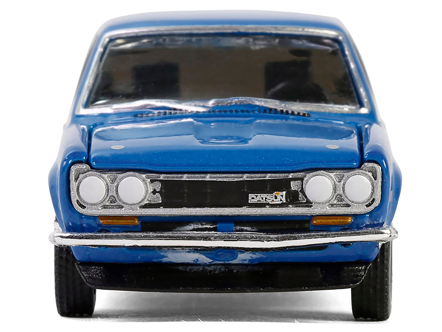 1972 Datsun 510 Blue Metallic with White Stripes "Show it Like it is - a Champion" "Vintage Ad Cars" Series 11 1/64 Diecast Model Car by Greenlight