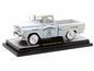 1958 Chevrolet Apache Cameo Pickup Truck "Mooneyes" Light Gray with White Top Limited Edition to 6650 pieces Worldwide 1/24 Diecast Model Car by M2 Machines