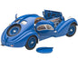1938 Bugatti Type 57SC Atlantic with Metal Wire-Spoke Wheels Blue 1/43 Diecast Model Car by Autoart