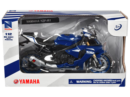 Yamaha YZF-R1 Motorcycle Blue 1/12 Diecast Model by New Ray