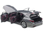 Lexus LS500h Manganese Luster Gray Metallic with Crimson and Black Interior 1/18 Model Car by Autoart