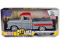 1958 Chevrolet Apache Fleetside Pickup Truck Lowrider Gray with Red Top "Get Low" Series 1/24 Diecast Model Car by Motormax