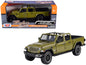 2021 Jeep Gladiator Overland (Open Top) Pickup Truck Matt Green 1/24-1/27 Diecast Model Car by Motormax