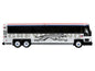 2001 MCI D4000 Coach Bus "Greyhound" White with Red and Blue Stripes "Vintage Bus & Motorcoach Collection" Limited Edition to 504 pieces Worldwide 1/87 (HO) Diecast Model by Iconic Replicas