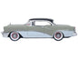 1955 Buick Century Windsor Gray and Dover White with Carlsbad Black Top 1/87 (HO) Scale Diecast Model Car by Oxford Diecast