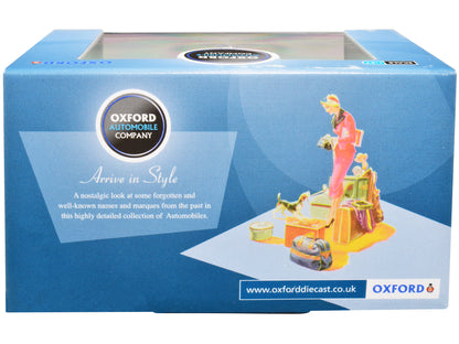 1942 Chrysler Town and Country Woody Wagon Regal Maroon with Roof Rack 1/87 (HO) Scale Diecast Model Car by Oxford Diecast