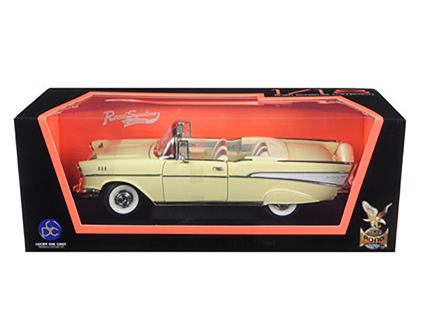 1957 Chevrolet Bel Air Convertible Cream 1/18 Diecast Model Car by Road Signature