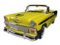 1956 Chevrolet Bel Air Convertible Yellow/Black 1/18 Diecast Car Model by Road Signature