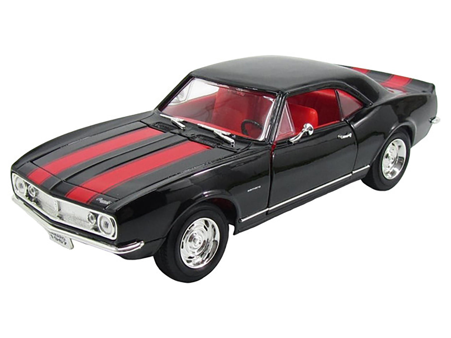1967 Chevrolet Camaro Z/28 Black with Red Stripes 1/18 Diecast Model Car by Road Signature