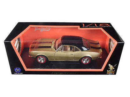 1967 Chevrolet Camaro Z/28 Gold with Black Stripes 1/18 Diecast Model Car  by Road Signature