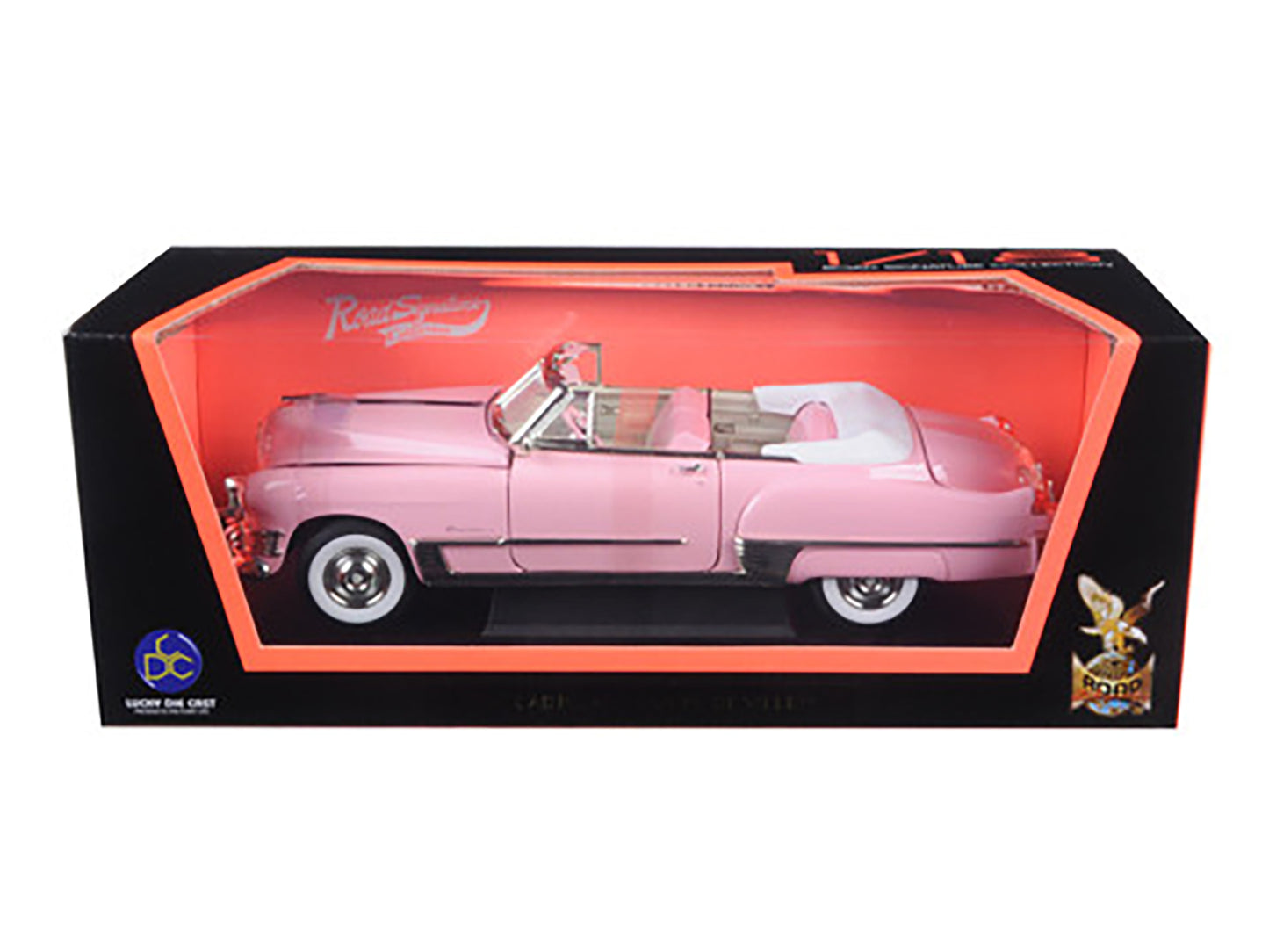 1949 Cadillac Coupe DeVille Convertible Pink 1/18 Diecast Model Car by Road Signature