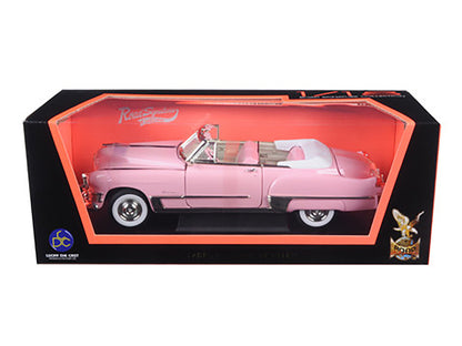 1949 Cadillac Coupe DeVille Convertible Pink 1/18 Diecast Model Car by Road Signature